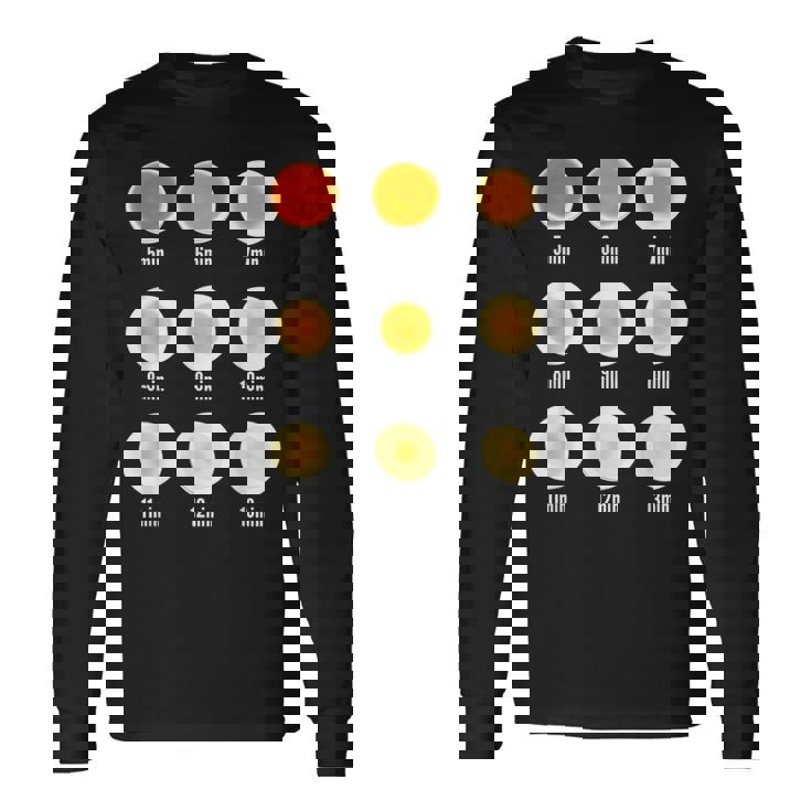 ゆで卵早見表 卵好き必見 便利グッズ 長袖Tシャツ