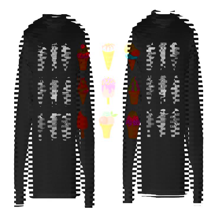 アイスクリーム アイスクリーム アイスクリーム販売ソフトアイスクリーム 長袖Tシャツ