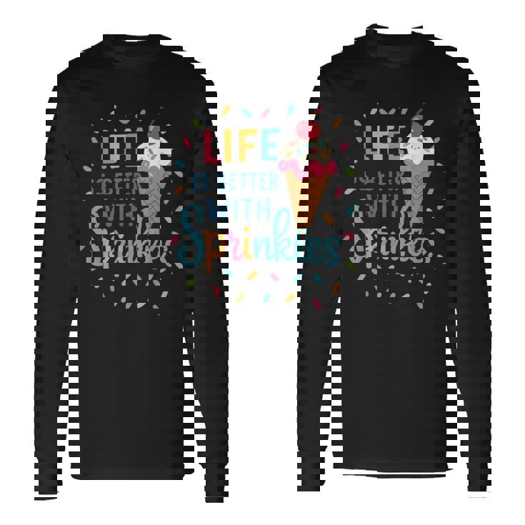 アイスクリーム好きのアイスクリームスクワッド おそろいの家族旅行 長袖Tシャツ