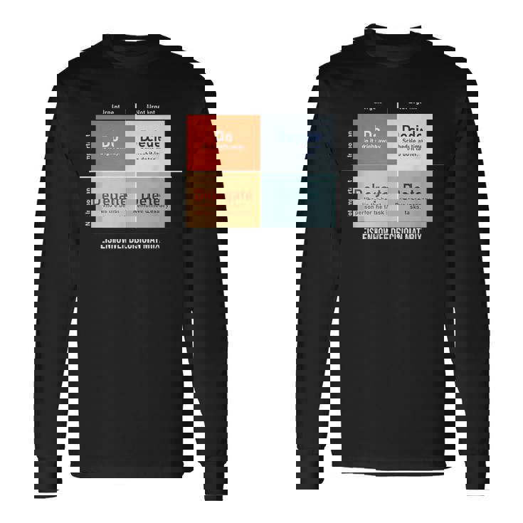 アイゼンハワー意思決定マトリックスのイラスト 長袖Tシャツ