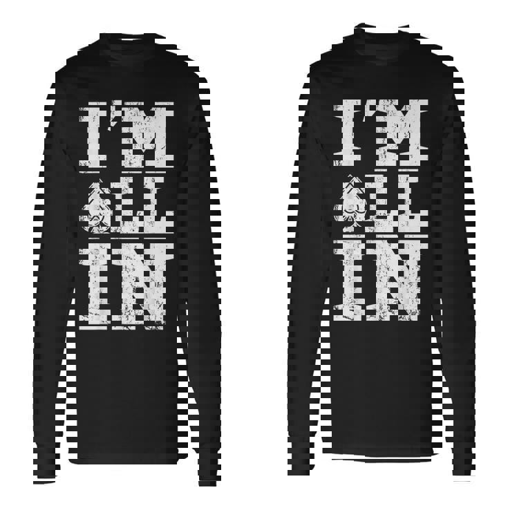 アイムオールイン ポーカーシャツ ポーカープレイヤー カード ギャンブラー 長袖Tシャツ
