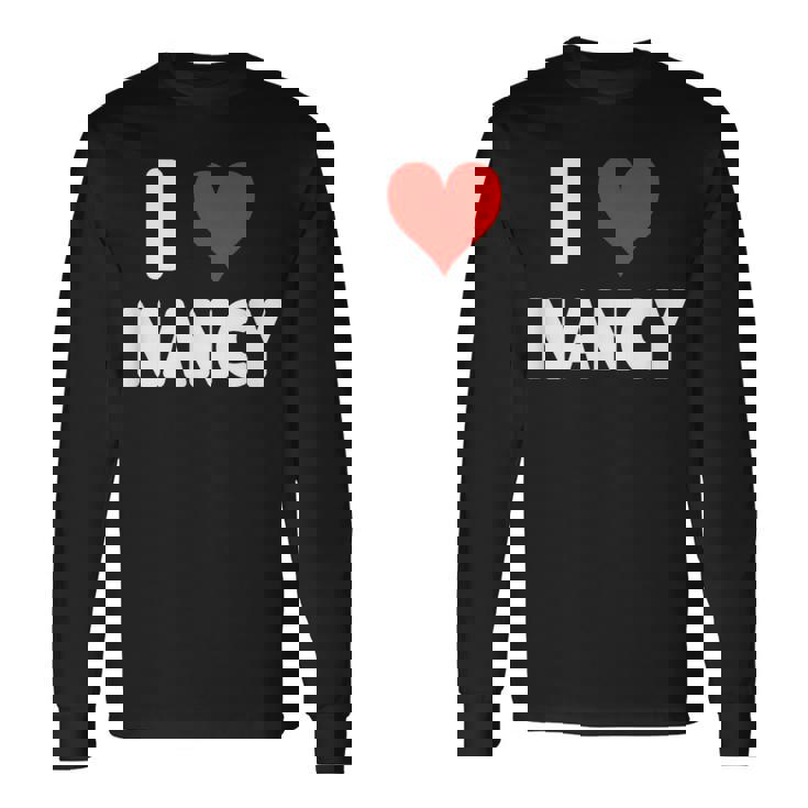 アイラブナンシー-ハート 長袖Tシャツ