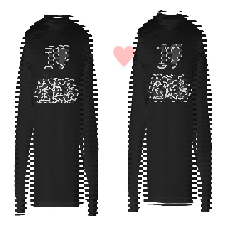 アイラブ・佐渡島（I Love ハート）【47都道府県・市区町村】佐渡ヶ島 ジモtティ 地元愛 お土産 グッズ面白 長袖Tシャツ