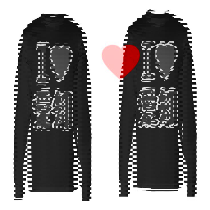 アイラブ・愛知（I Love ハート）Big 大きな文字【47都道府県】ジモtティ 地元愛 旅行お土産 面白 長袖Tシャツ