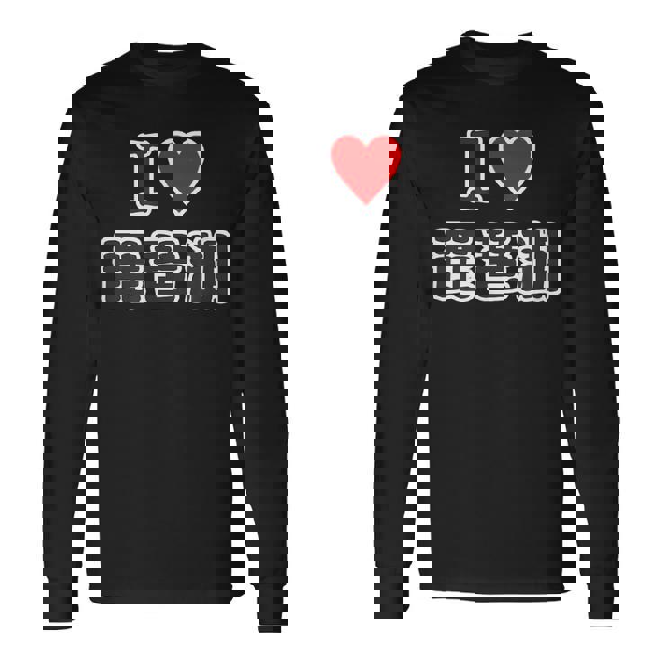 アイラブ・琵琶湖（I Love ハート）滋賀【47都道府県】ジモtティjimo-T 地元愛 観光 お土産 ご当地・面白 長袖Tシャツ