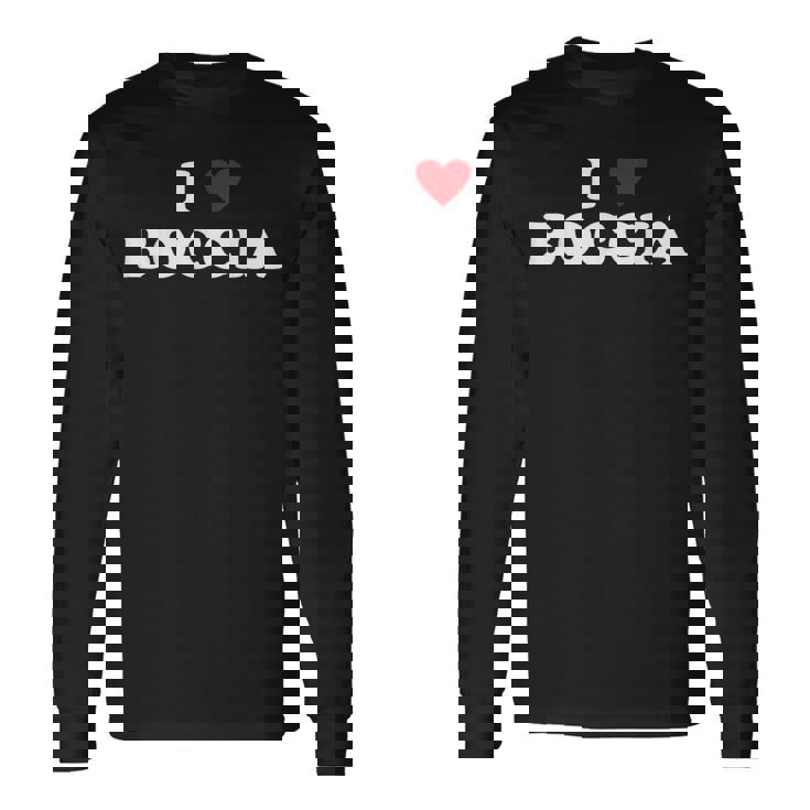 アイ・ハート・ボッチャ・プレイヤー-アイ・ラブ・ボッチャ 長袖Tシャツ