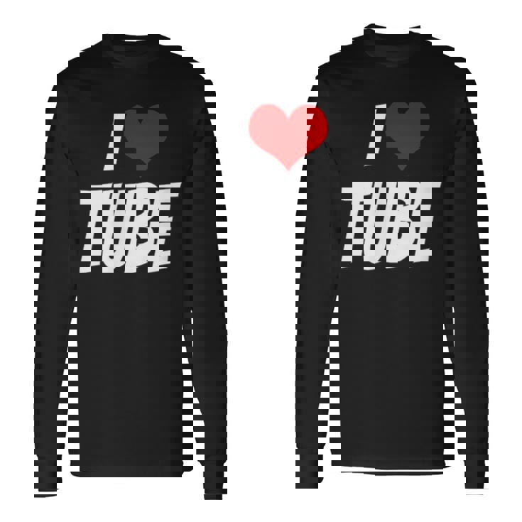 アイ・ラブ・チューブ・ハート 長袖Tシャツ