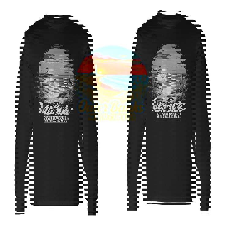 アウターバンクス ノースカロライナ コースタル サンセット ビーチ 灯台 長袖Tシャツ
