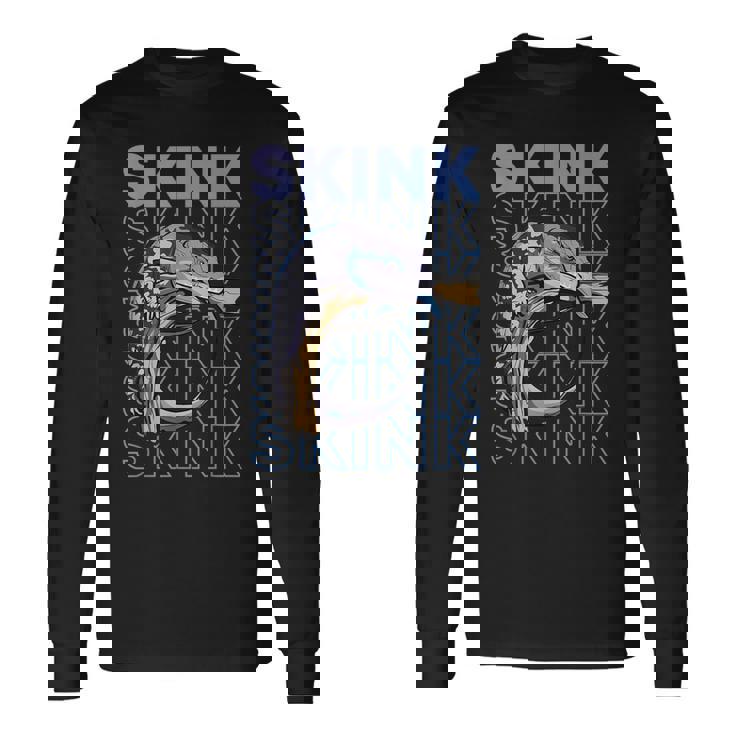 アオジタトカゲ 80 年代スタイルの爬虫類飼育者 トカゲの飼い主 長袖Tシャツ