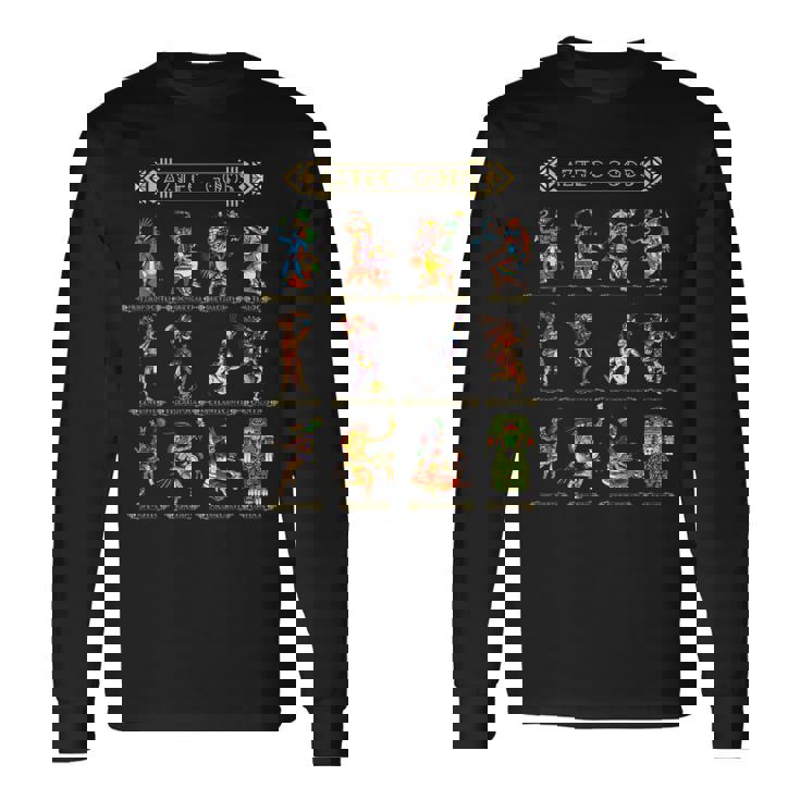 アステカ神話 神話 古代マヤ文明の歴史 長袖Tシャツ