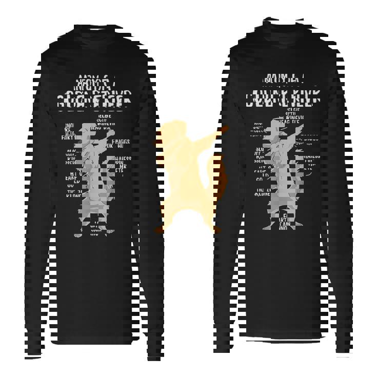 アナトミー・オブ・ア・ゴールデン・レトリバー 犬 オーナー 子犬 面白い キュート 長袖Tシャツ