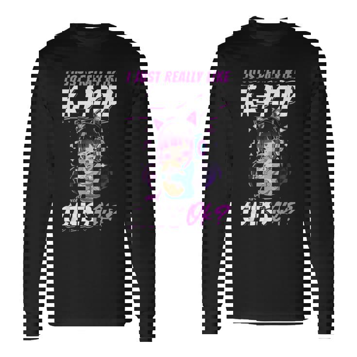 アニメ・猫 K-Pop 長袖Tシャツ