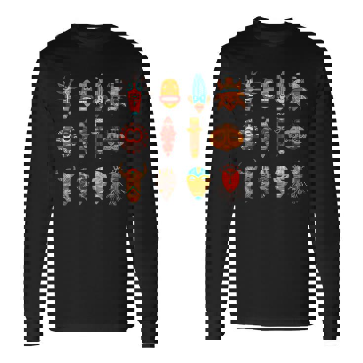 アフリカンマスクアート Blm 長袖Tシャツ ギフトのアイデア