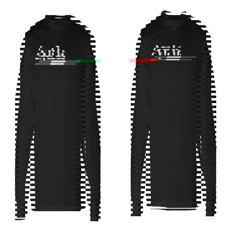 アプリリアチッタイタリアーナバンディエーライタリアマリエッタ 長袖Tシャツ