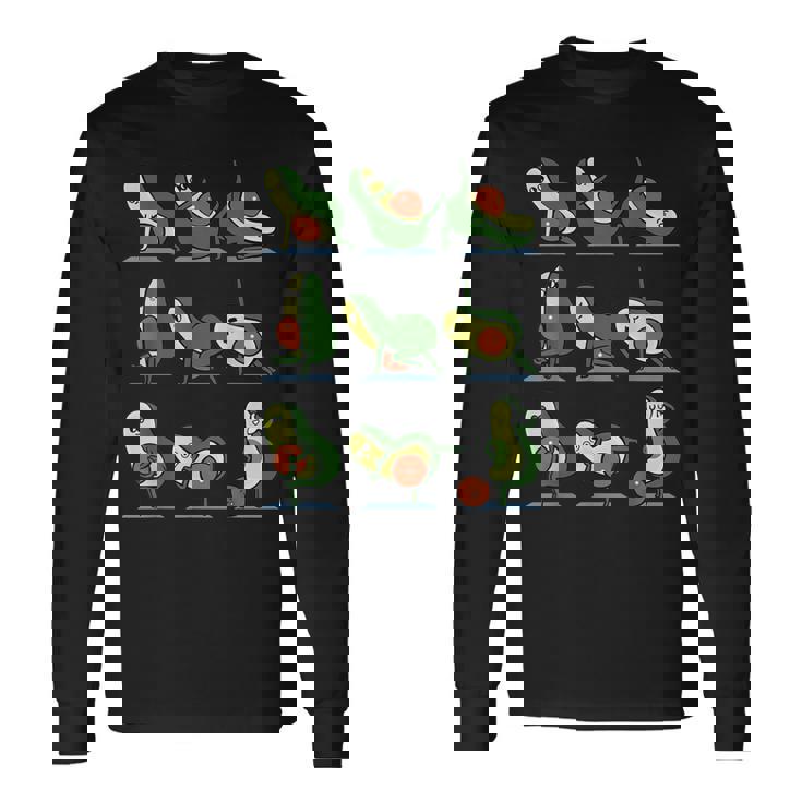 アボカドヨガ フラット腹部用 長袖Tシャツ