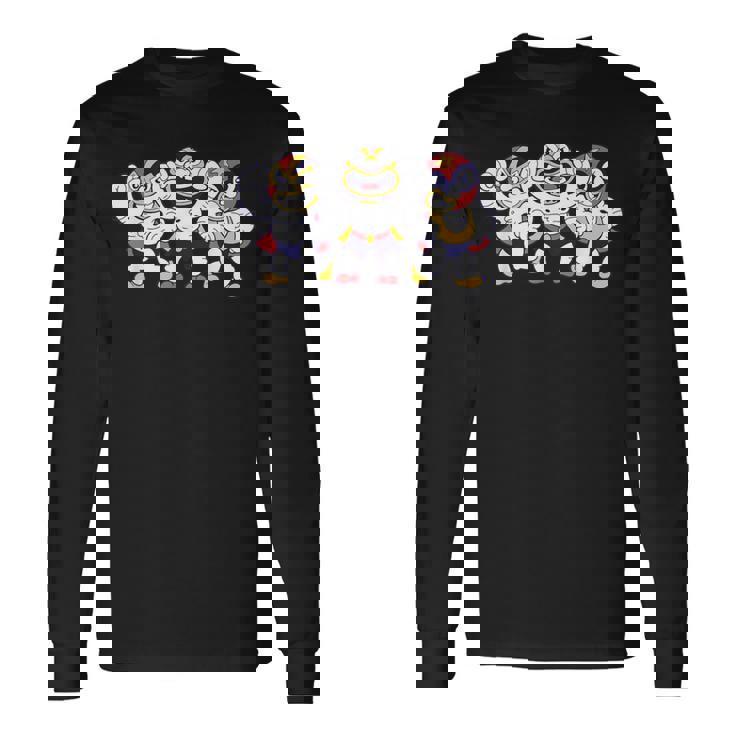 アマチュア・レスリング ルチャリブレ 面白いメキシコのプロレス 長袖Tシャツ