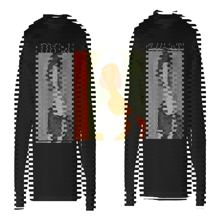 アメデオ・モディリアーニジャンヌ・エビュテルヌ芸術家の帽子で 長袖Tシャツ