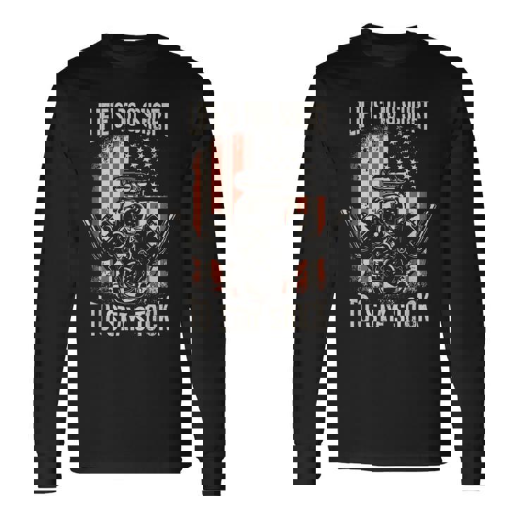 アメリカン マッスル カー メカニクス ドラッグ レーシング ホットロッド 長袖Tシャツ