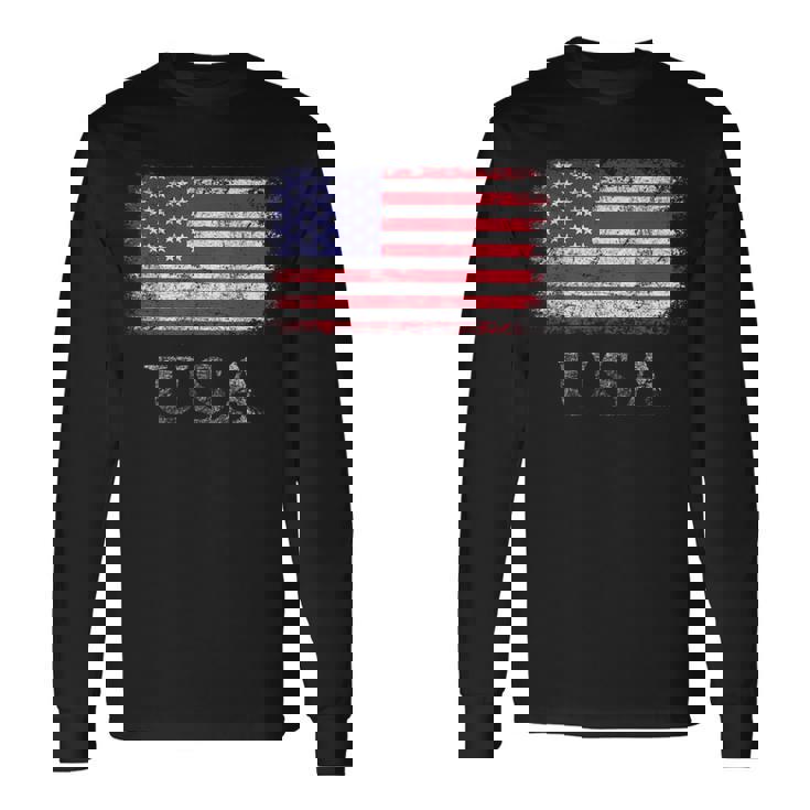 アメリカ国旗シャツ メンズ レディース キッズ 退役軍人の日 星条旗 長袖Tシャツ