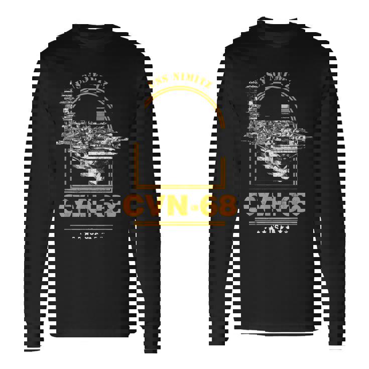 アメリカ海軍航空母艦 Cvn-68 ニミッツ Uss Nimitz 長袖Tシャツ