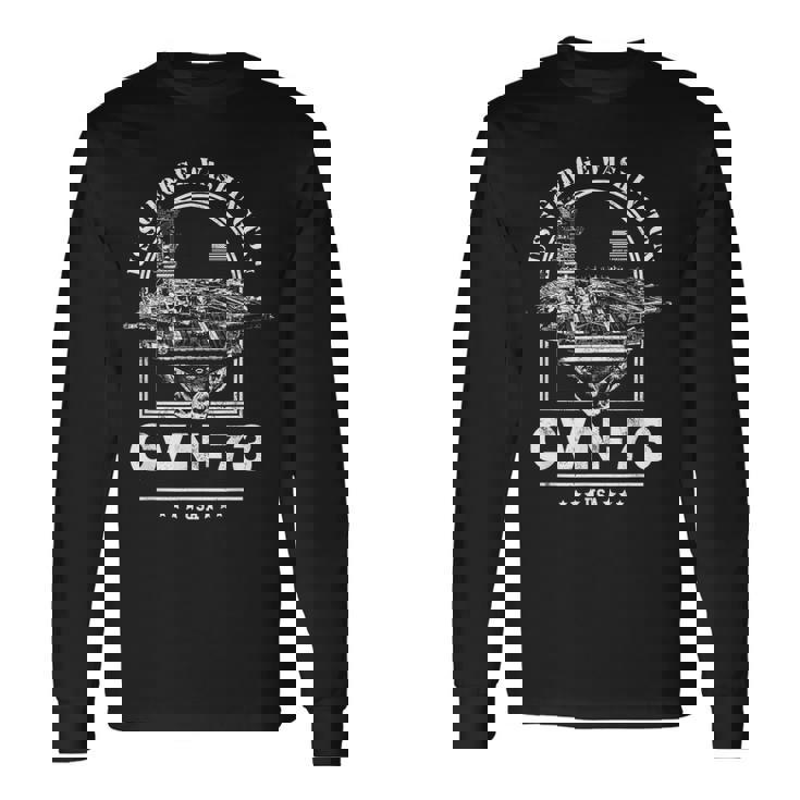 アメリカ海軍航空母艦 Cvn-73 ジョージ・ワシントン Uss George Washington 長袖Tシャツ