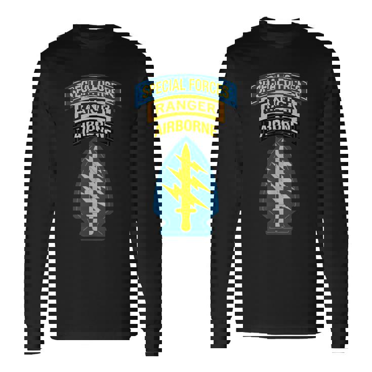 アメリカ陸軍特殊部隊-特殊部隊レンジャータブ-15W 長袖Tシャツ