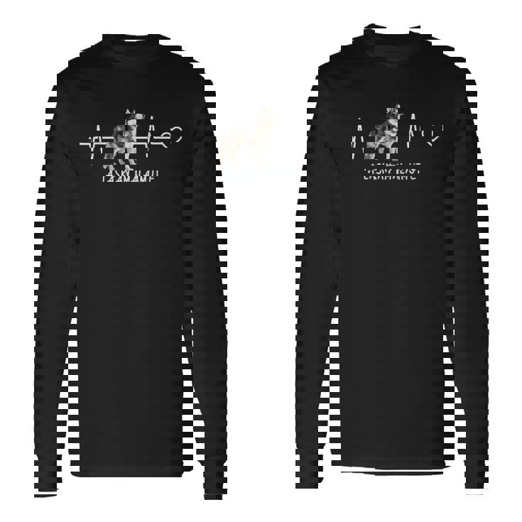 アラスカン・マラミュート・ハートビート 長袖Tシャツ