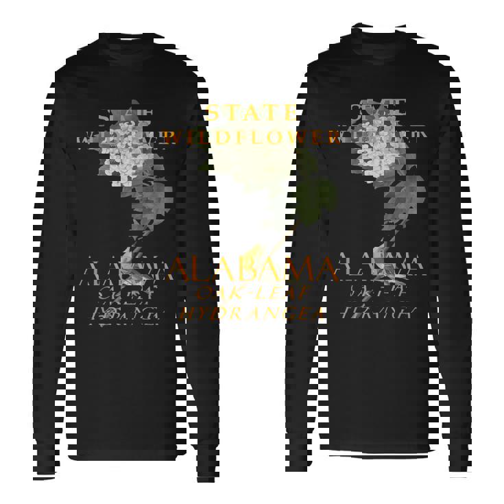 アラバマ準州ワイルドフラワー オークの葉のアジサイ 長袖Tシャツ