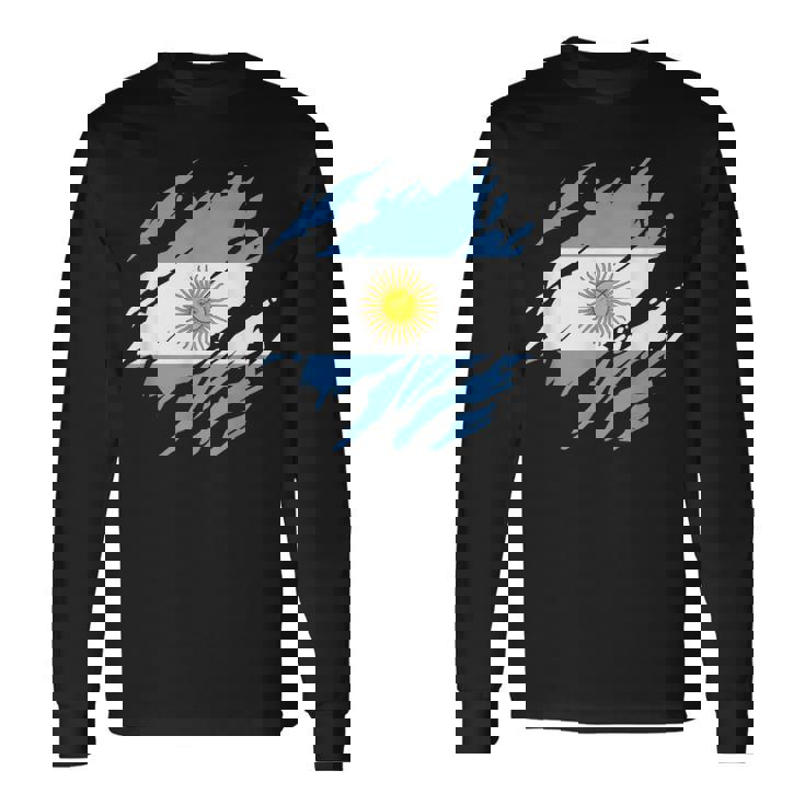 アルゼンチンの旗アルゼンチン 長袖Tシャツ
