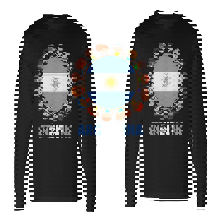 アルゼンチン国旗 ヒスパニック文化遺産月間 アルゼンチン キッズ 長袖Tシャツ ギフトのアイデア