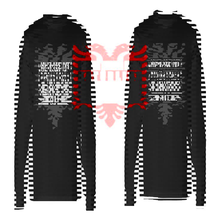 アルバニアブラッドアルバニアイーグル 長袖Tシャツ ギフトのアイデア