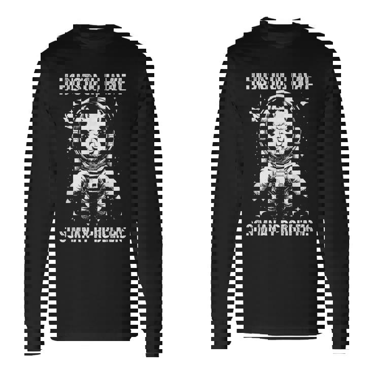 アルパカ お父さん ママ スペース ヒューストン問題 アルパカ 長袖Tシャツ