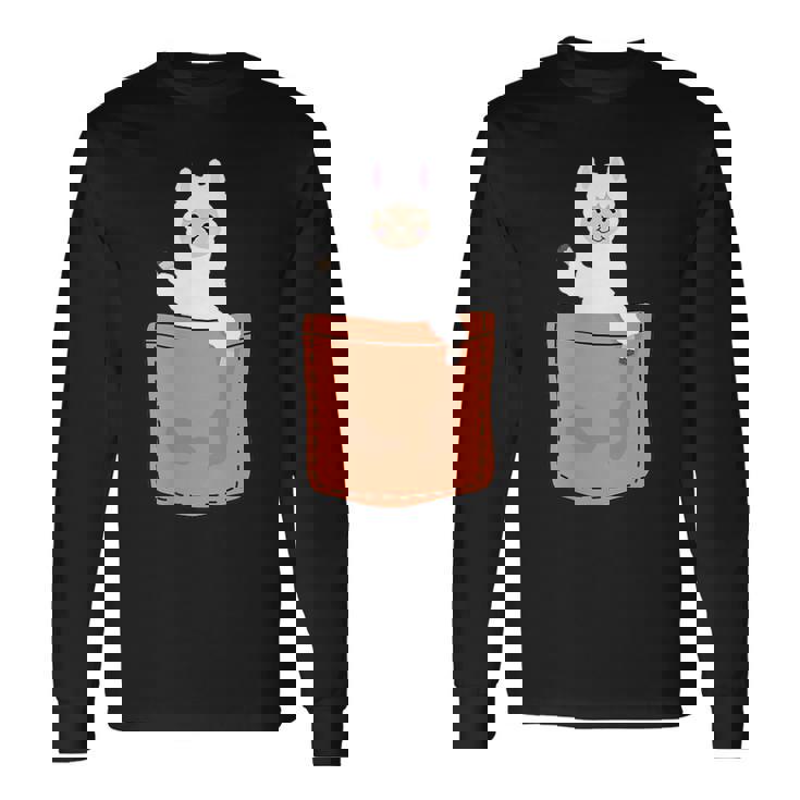 アルパカ 胸ポケット Pako Lama Huacaya アルパカ ブリーダー アルパカ 長袖Tシャツ