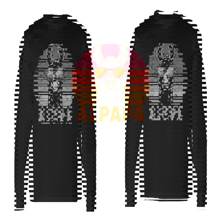 アルパパ アルパカ ラマ お父さんになる お父さん 新しいお父さん 長袖Tシャツ