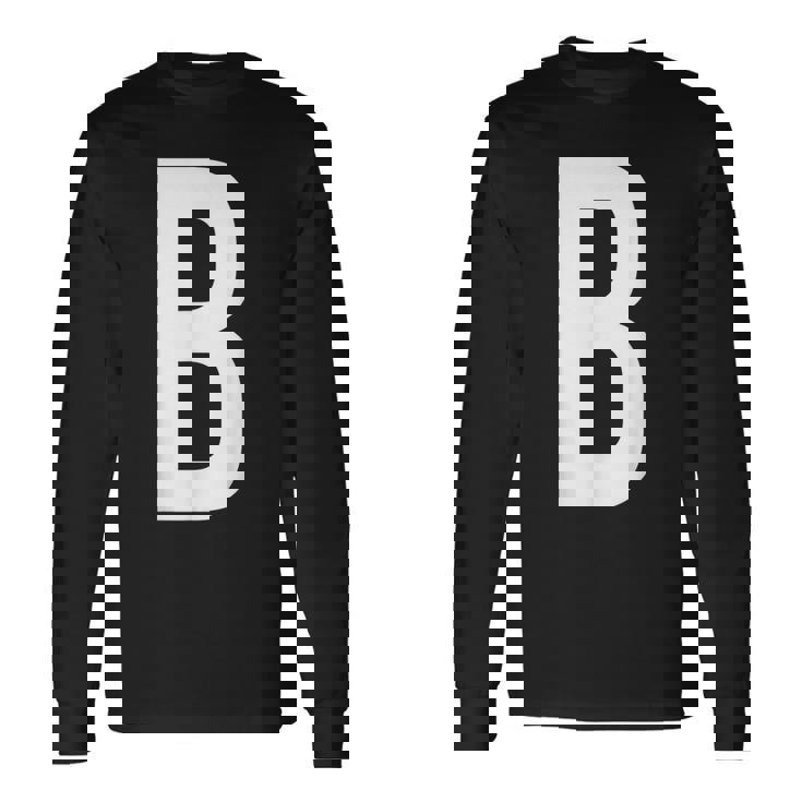 アルファベットアルファベットモノグラムイニシャル。 長袖Tシャツ