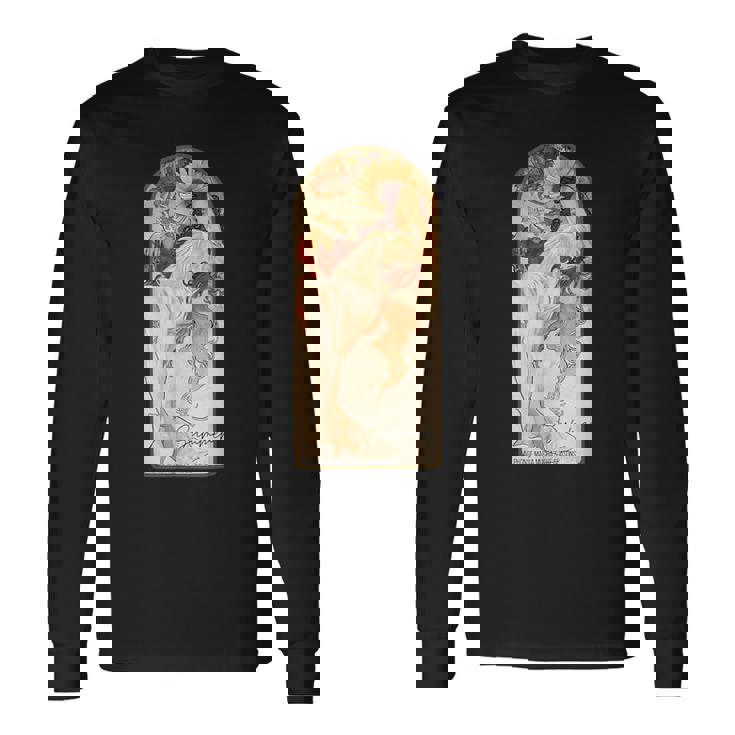 アルフォンス・マリア・ミュシャの季節 夏 長袖Tシャツ