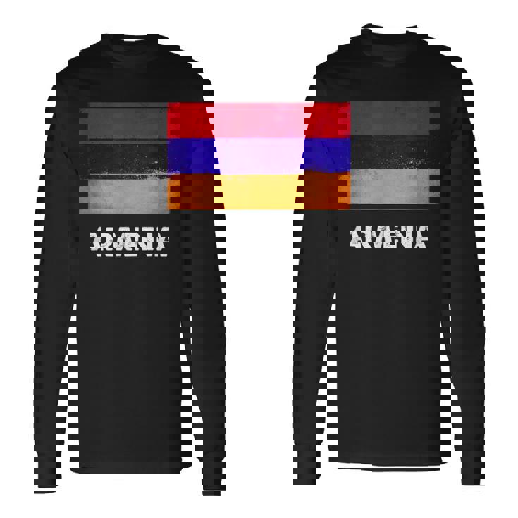 アルメニア国旗tシャツ 長袖Tシャツ