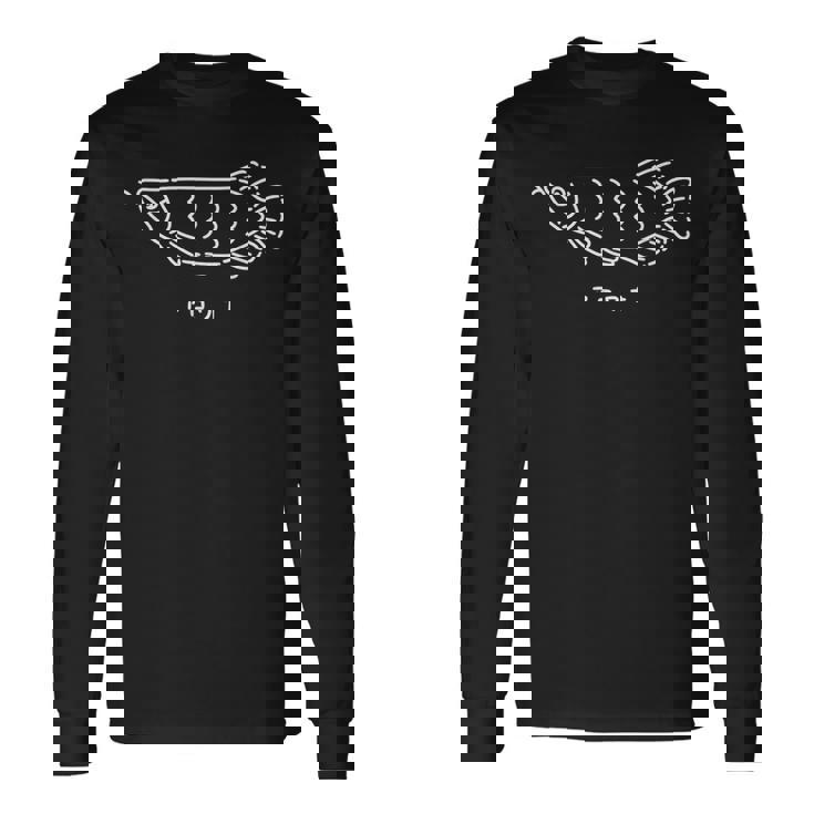 アロワナ ゆるい魚 おもしろ かわいいイラスト 釣り 長袖Tシャツ