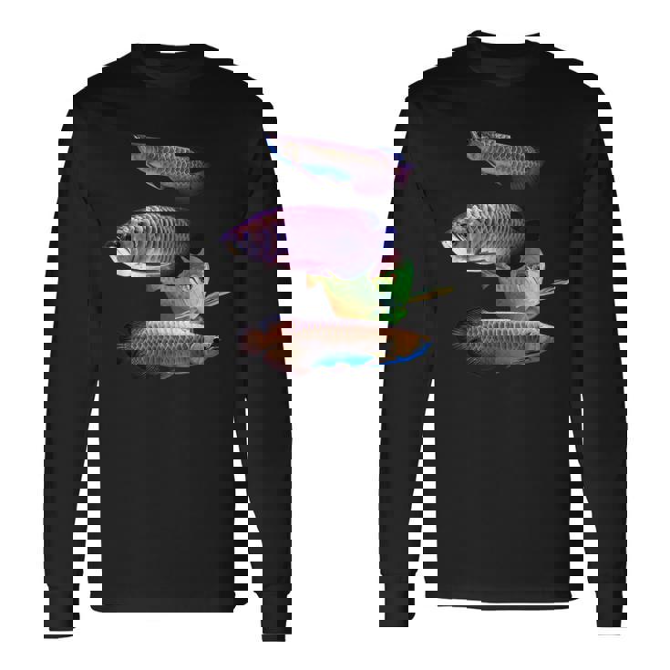 アロワナ 水槽 水槽 愛好家 大型 アロワナ デザイン 長袖Tシャツ