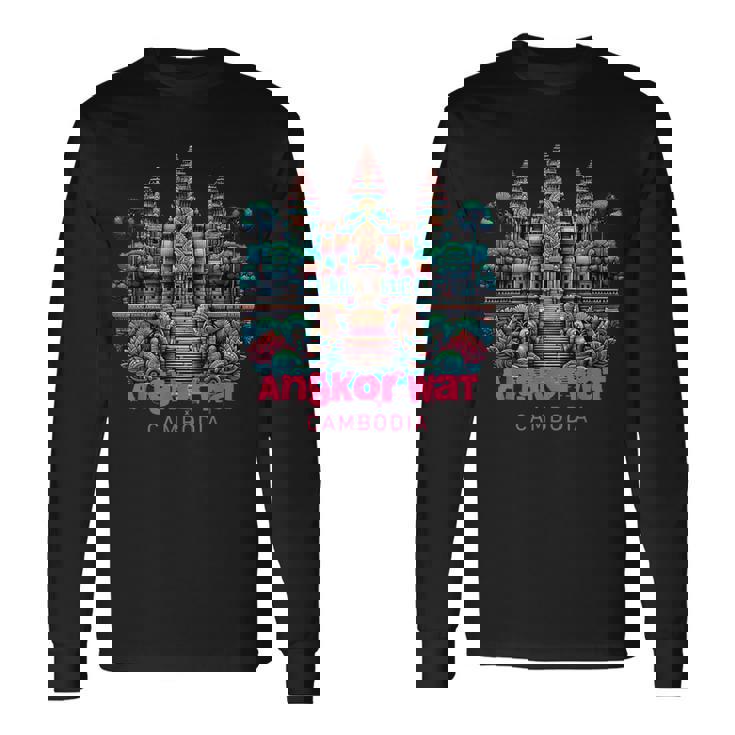 アンコールワット ヒンドゥー教寺院 シェムリアップ カンボジア 長袖Tシャツ