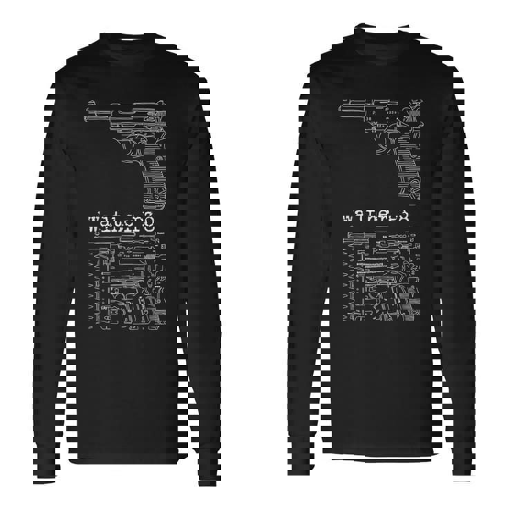 アンティークヴィンテージ第二次世界大戦 ワルサー P38 ガンコレクター用 長袖Tシャツ