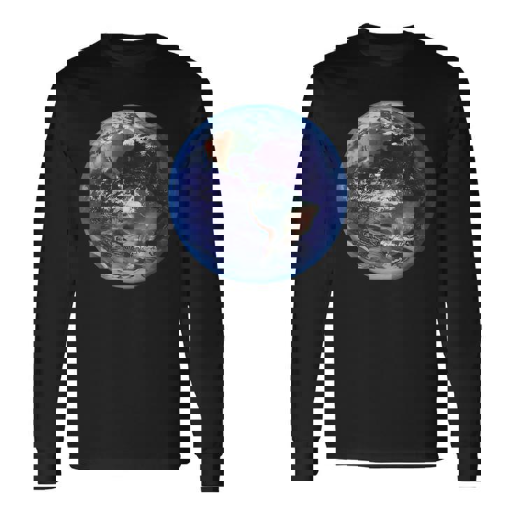 アースデイ用地球儀 長袖Tシャツ