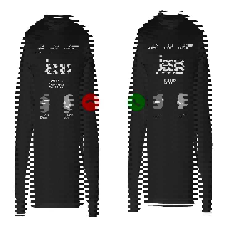 イエスは天国から呼びかけている-クリスチャンリビング 長袖Tシャツ