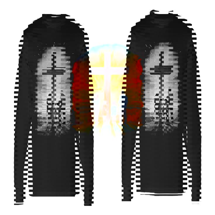 イエスキリストの十字架 – サンライズネイチャークリスチャン 長袖Tシャツ