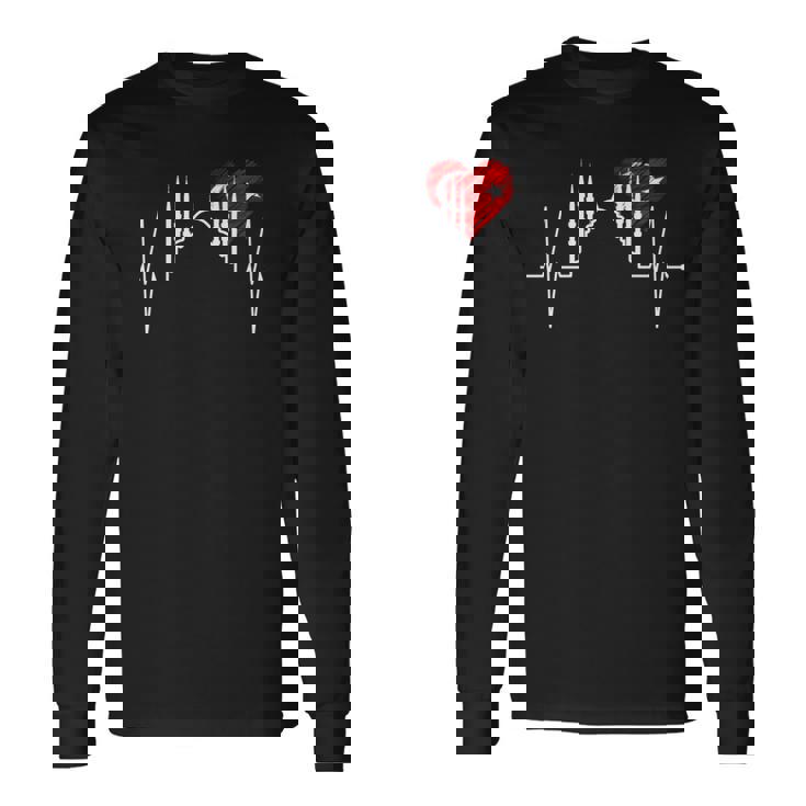 イスタンブールのスカイライン Heartbeat Turkey ブルーモスク Heart Istanbul 長袖tシャツ 長袖Tシャツ