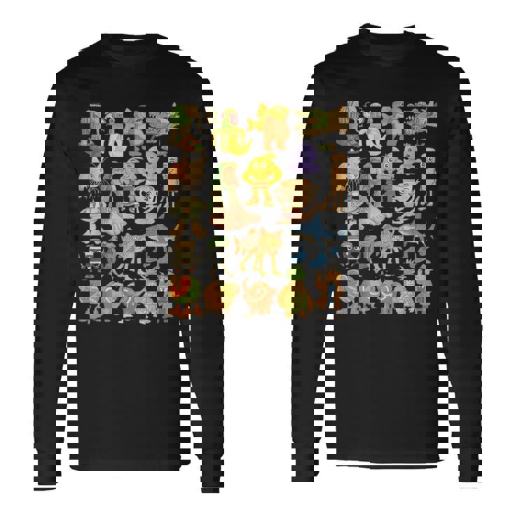 イタリア ブレイン ロート ミーム タイプ コレクション クレヨン キッズ 手描き 長袖Tシャツ