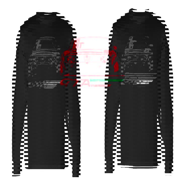 イタリアのクラシックスポーツカーイタリアンスタイルの自動車デザイン 長袖Tシャツ