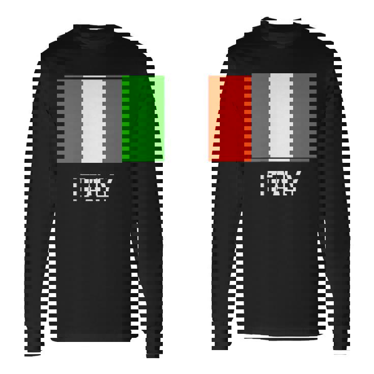 イタリアの国旗 長袖Tシャツ
