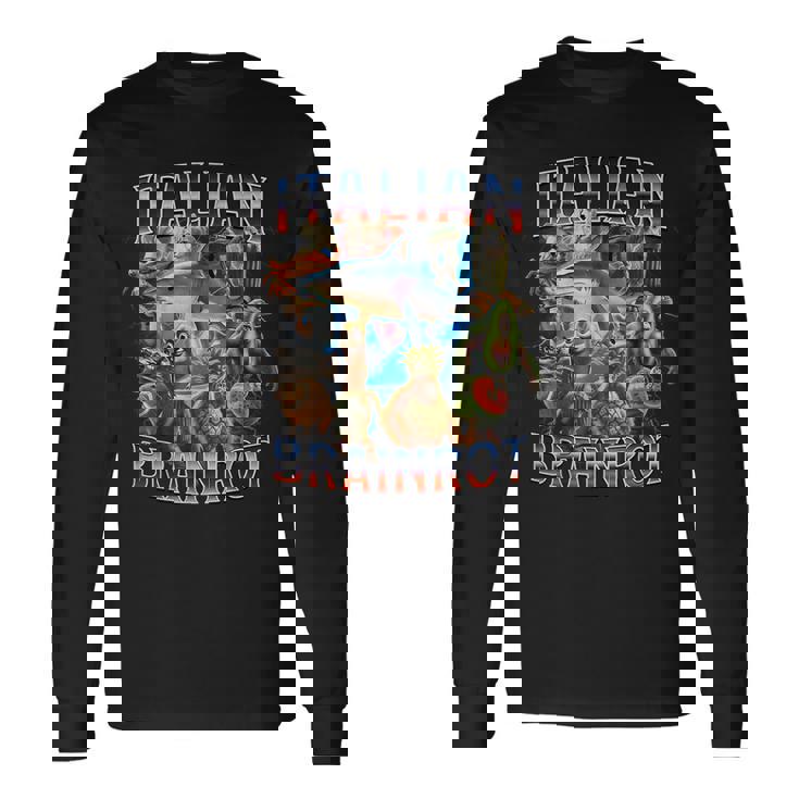 イタリアンブレインロット面白いイタリアンブレインロットミーム 長袖Tシャツ