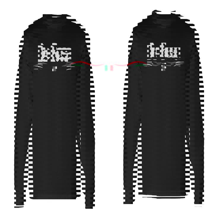 イタリア国旗 イタリアの出生名 De Rosa 長袖Tシャツ